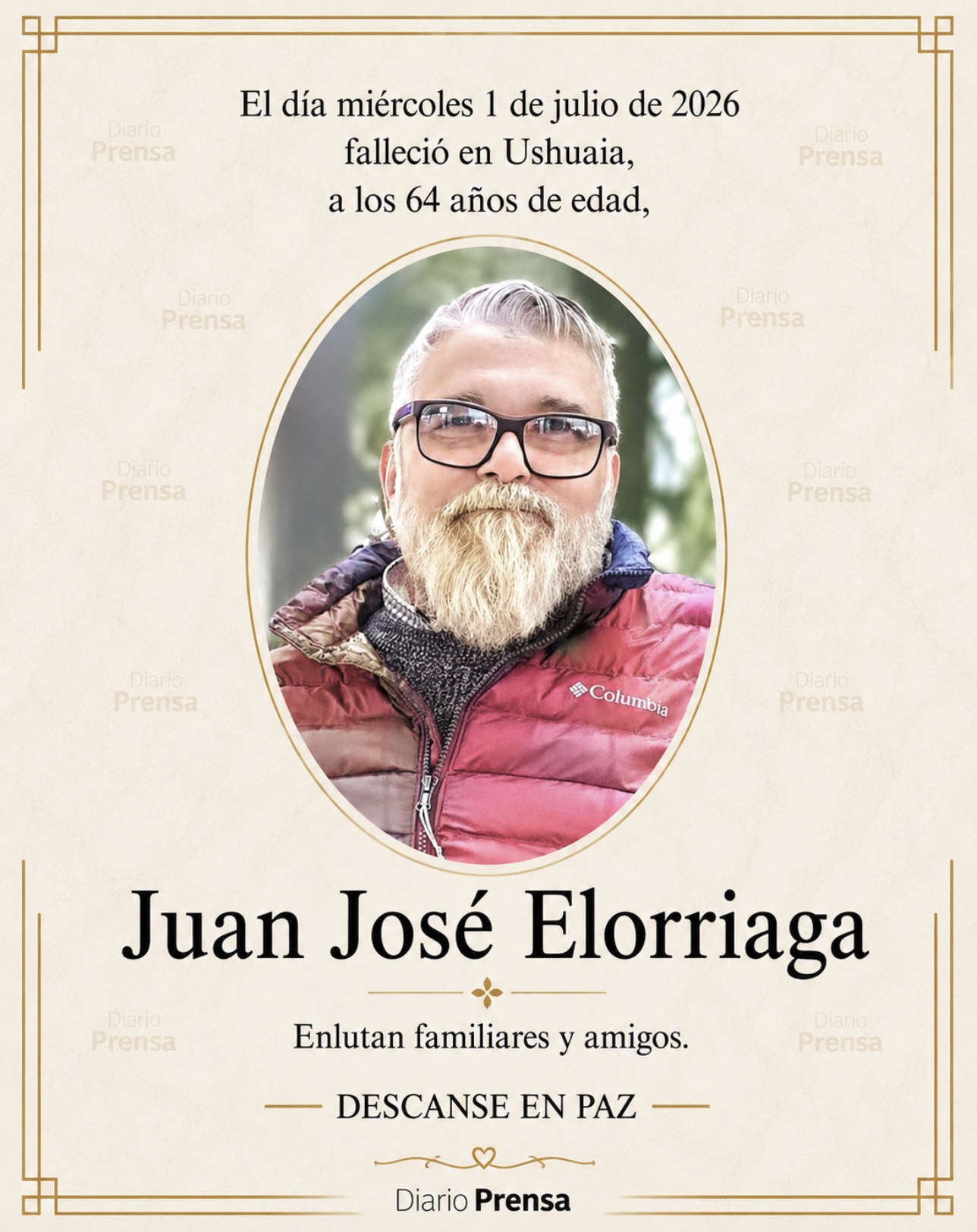 Fallecimiento | Juan José Elorriaga.